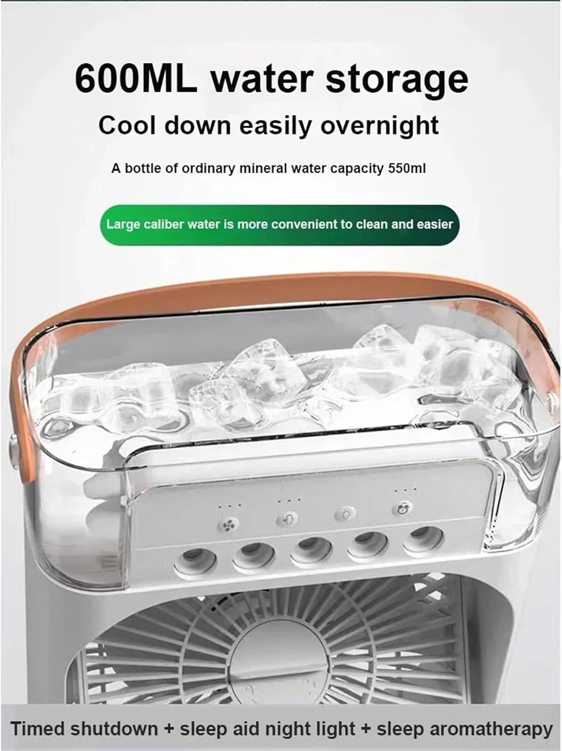 Portable Air Conditioner Fan, Humidifier, USB Electric Fan, Water Mist, 3 in 1 air Cooler, for Room Office Home