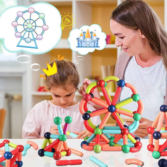 Magnetic Stick and Balls | Intelligent Magnetic Construction Set for Brain Development