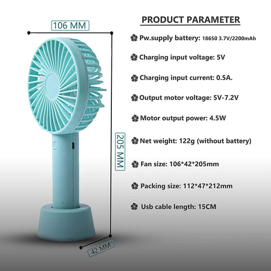 Mini Portable fans rechargeable battery | USB Cooling Fan Super Strong | Fan for Outdoor Sports Home Office Travel