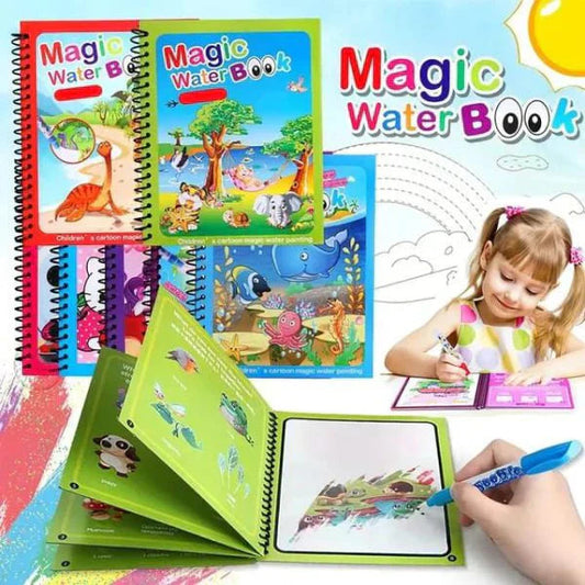 Magic Water Painting Book (8 Pages) — Fun for Kids!