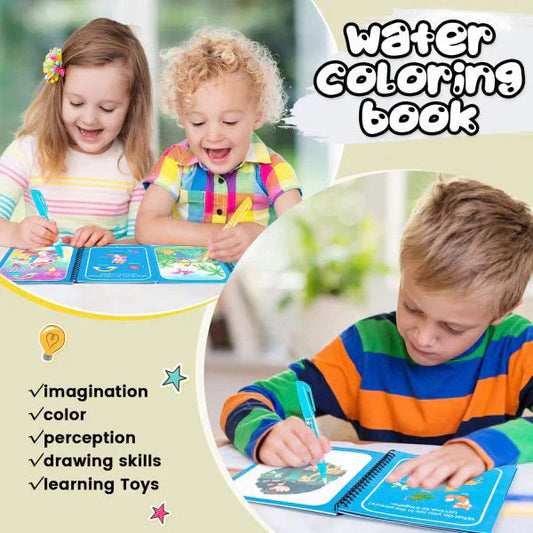 Magic Water Painting Book (8 Pages) — Fun for Kids!